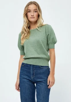 Minus LIVA - T-Shirt Basic - Basil Green Melange -Bekleidungsgeschäft 40cdce3b5868486d805d120555673bf3 1