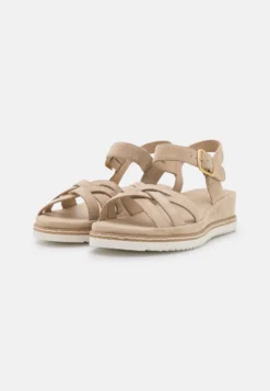 Anna Field LEATHER - Keilsandalette - Beige -Bekleidungsgeschäft 8297b92a5b25491a8d627a8800e3ab2b