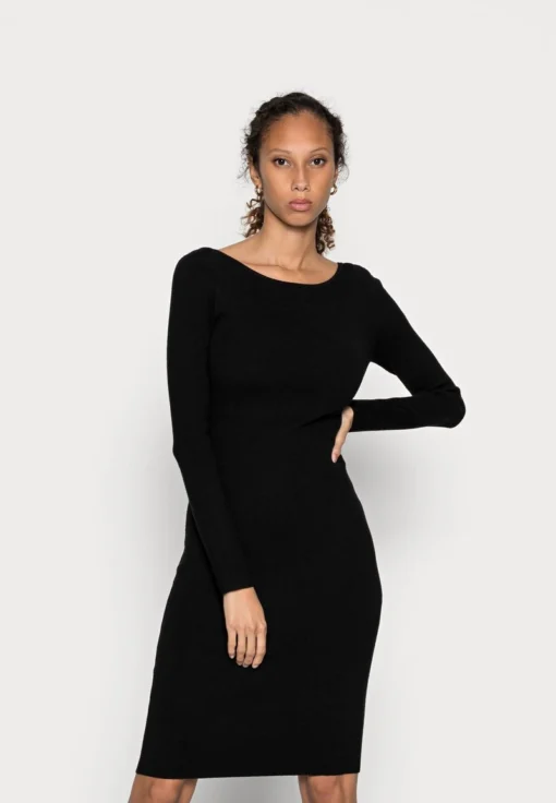 Anna Field OFFENER RÜCKEN BODYCON MINI STRICKKLEID - Etuikleid - Black -Bekleidungsgeschäft ae24ededa50648bf920e681ebf84b24f